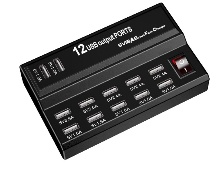 ΦΟΡΤΙΣΤΗΣ 12 ΘΕΣΕΩΝ FAST CHARGER USB
