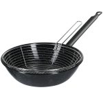 ΤΗΓΑΝΙ ΦΡΙΤΕΖΑ ΜΕ ΚΑΛΑΘΙ ΣΥΡΜΑΤΙΝΟ ΜΑΥΡΟ INOX ΕΜΑΓΙΕ Ø28x7 ILSA ΙΤΑΛΙΑΣ