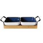 ΣΕΤ 2 ΤΕΜΑΧΙΩΝ ΤΕΤΡΑΓΩΝΑ ΜΠΩΛ ΣΤΟΙΒΑΖΟΜΕΝΑ 10 CM VYTHOS PRESTIGE ΜΕ ΞΥΛΙΝΗ ΒΑΣΗ