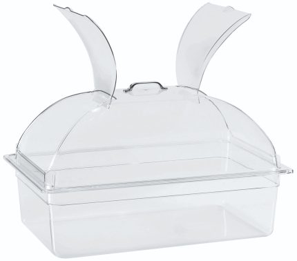 ΚΑΠΑΚΙ PC GN 1/1 53X32X18CM ΔΙΑΦΑΝΕΣ ΜΕ 2 ΠΟΡΤΕΣ