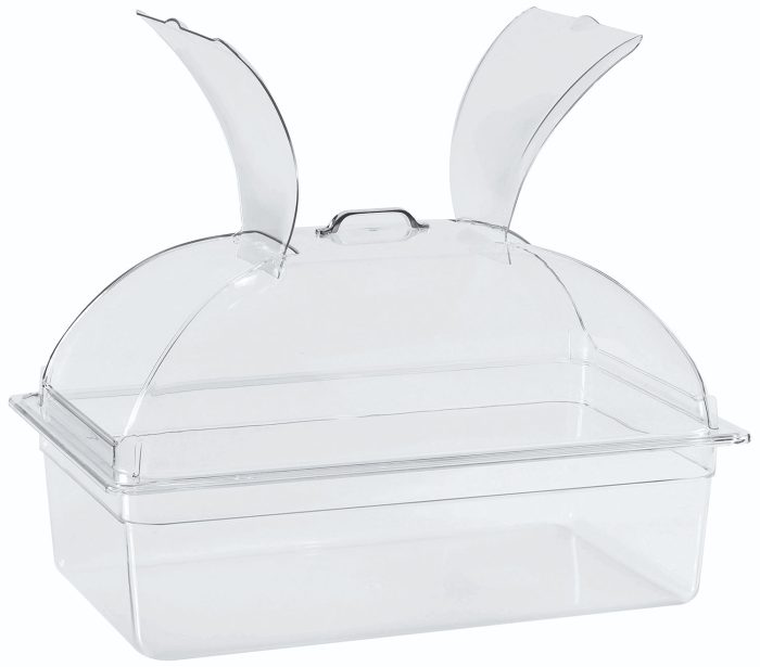 ΚΑΠΑΚΙ PC GN 1/1 53X32X18CM ΔΙΑΦΑΝΕΣ ΜΕ 2 ΠΟΡΤΕΣ