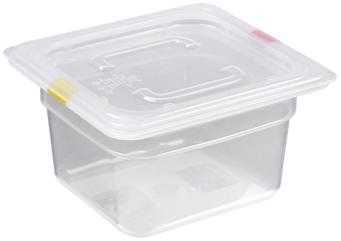 ΔΟΧΕΙΟ ΦΑΓΗΤΟΥ ΑΕΡΟΣΤΕΓΕΣ PP GN 1/6 ΒΑΘΟΣ 15CM 2