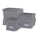 ΣΕΤ 3τεμ. ΥΦΑΣΜΑΤΙΝΑ ΚΑΛΑΘΙΑ ΑΠΟΘΗΚΕΥΣΗΣ GRIS 12 301 - ARVIX