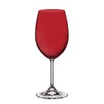 ΣΕΤ 6τεμ. ΠΟΤΗΡΙΑ ΚΟΛΟΝΑΤΑ ΝΕΡΟΥ 450ml SYLVIA RED - CRYSTAL BOHEMIA