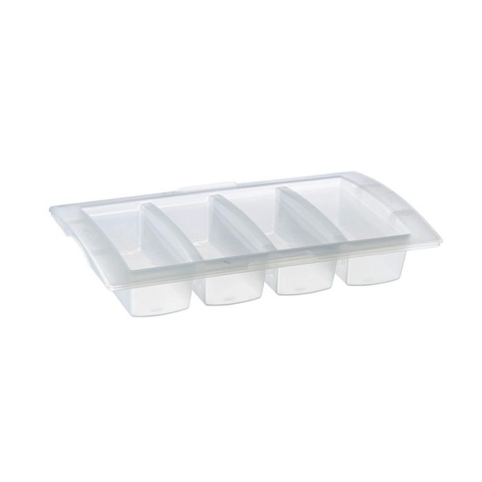 ΘΗΚΗ ΤΡΟΦΙΜΩΝ 4 θέσεων με ΚΑΠΑΚΙ G/N 1/1 530x325x100mm 99863/White - ARAVEN