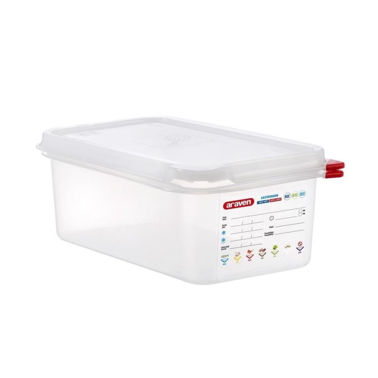 ΑΕΡΟΣΤΕΓΕΣ ΔΟΧΕΙΟ ΤΡΟΦΙΜΩΝ GN 1/4 2.8lt 265x162x100mm HERMETICOS 03027 - ARAVEN