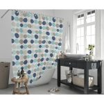 DOT POINT 5706 ΚΟΥΡΤΙΝΑ ΜΠΑΝΙΟΥ 180x200cm 100% POLYESTER - MAX HOME®