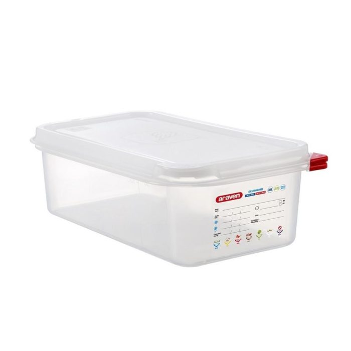 ΑΕΡΟΣΤΕΓΕΣ ΔΟΧΕΙΟ ΤΡΟΦΙΜΩΝ GN 1/3 4lt 325x176x100mm HERMETICOS 03030 - ARAVEN