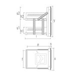 Συρταριέρα compact με 2 όμοια συρτάρια σειρά Α1 469x629mm - Image 3