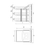 Συρταριέρα compact με 3 ανόμοια συρτάρια σειρά Α1 469x629mm - Image 3