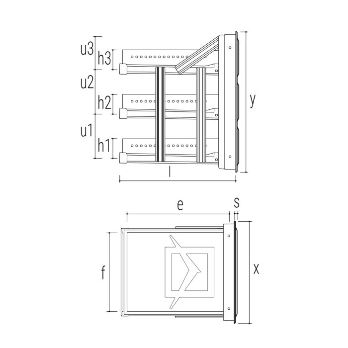 Συρταριέρα compact με 3 ανόμοια συρτάρια σειρά Α1 469x629mm - Image 3