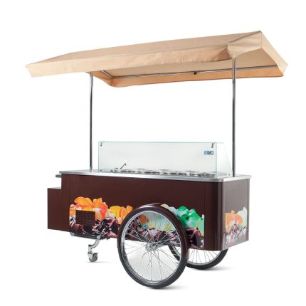 Βιτρίνα παγωτού τροχήλατη για 8 καραπίνες