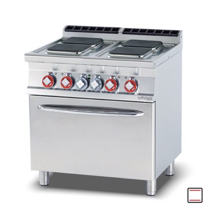 Κουζίνα ηλεκτρική 4 εστιών με φούρνο ηλεκτρικό στατικό