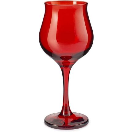 ΠΟΤΗΡΙΑ ΚΡΑΣΙΟΥ ΚΟΛΟΝ. ΣΕΤ 6τεμ. WAVY RED 305ml - PASABAHCE