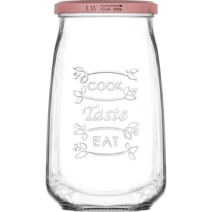 ΒΑΖΟ 1050ml με ΜΕΤΑΛΙΚΟ ΒΙΔΩΤΟ ΚΑΠΑΚΙ TASTY - LAV