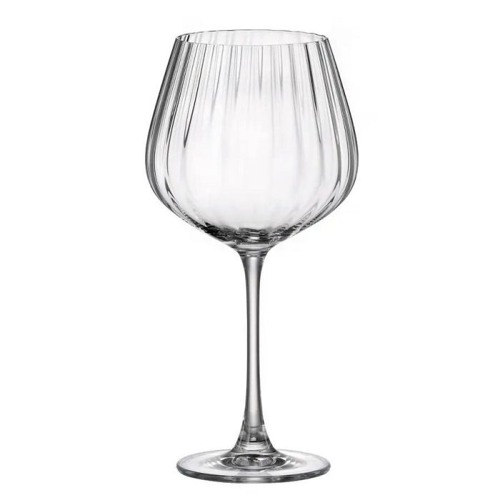 ΠΟΤΗΡΙ ΚΟΛΟΝΑΤΟ ΚΡΑΣΙΟΥ BURGUNDER 640ml COLUMBA OPTIC - CRYSTAL BOHEMIA