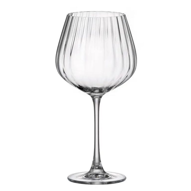 ΠΟΤΗΡΙ ΚΟΛΟΝΑΤΟ ΚΡΑΣΙΟΥ BURGUNDER 640ml COLUMBA OPTIC - CRYSTAL BOHEMIA