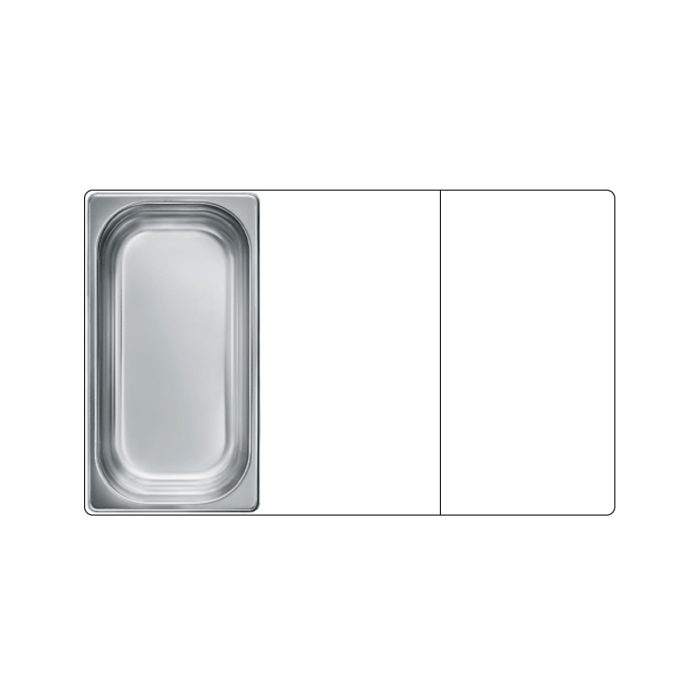 Σκεύος GN (Gastronom) inox 1/3 325x176x65mm - Image 2