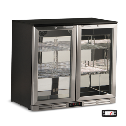 Βιτρίνα συντήρησης Back Bar Inox με ανοιγόμενες πόρτες