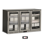 Βιτρίνα συντήρησης Back Bar Inox με ανοιγόμενες πόρτες - Image 2