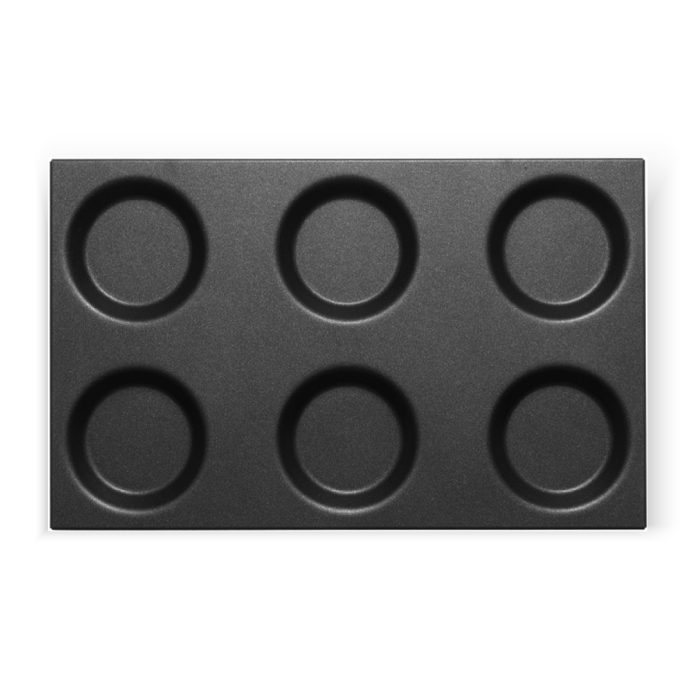 Ταψί αντικολλητικό 6 θέσεων Ø120mm - Image 3