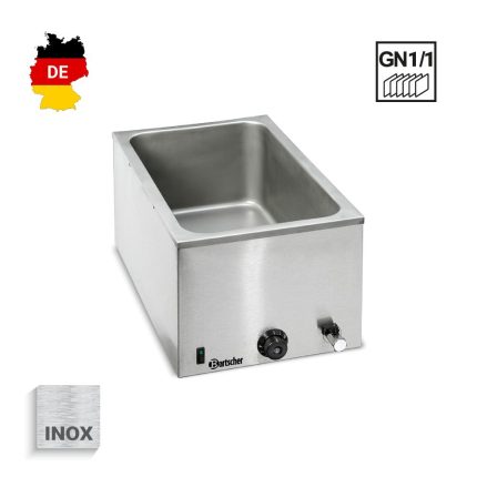 Bain Marie μονό για GN 1/1 με βρυσάκι απορρόης