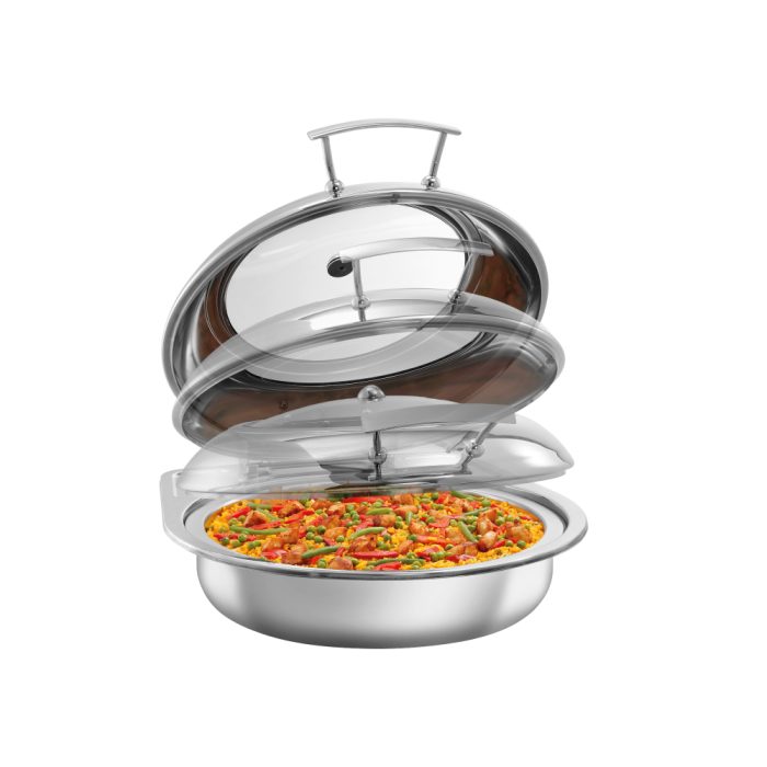 Chafing Dish Flexible στρογγυλό με soft close & παράθυρο ελέγχου - Image 3