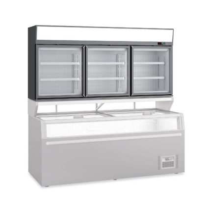 Βιτρίνα κατάψυξης τριπλή επιτοίχια 559lt