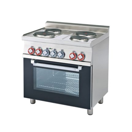 Κουζίνα ηλεκτρική 4 εστιών με φούρνο ηλεκτρικό στατικό
