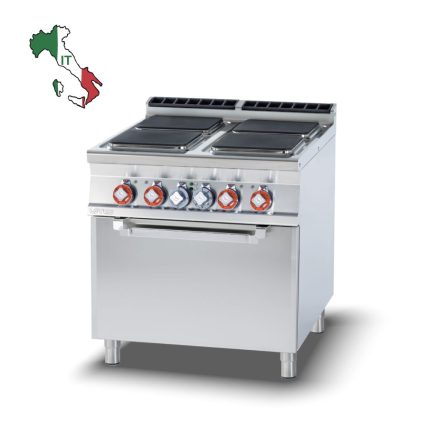 Κουζίνα ηλεκτρική 4 εστιών με φούρνο ηλεκτρικό αερόθερμο