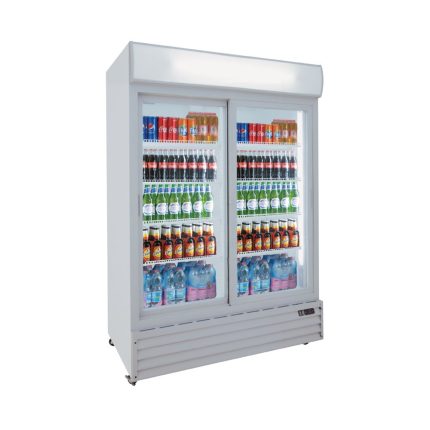 Βιτρίνα συντήρησης διπλή με συρόμενες πόρτες