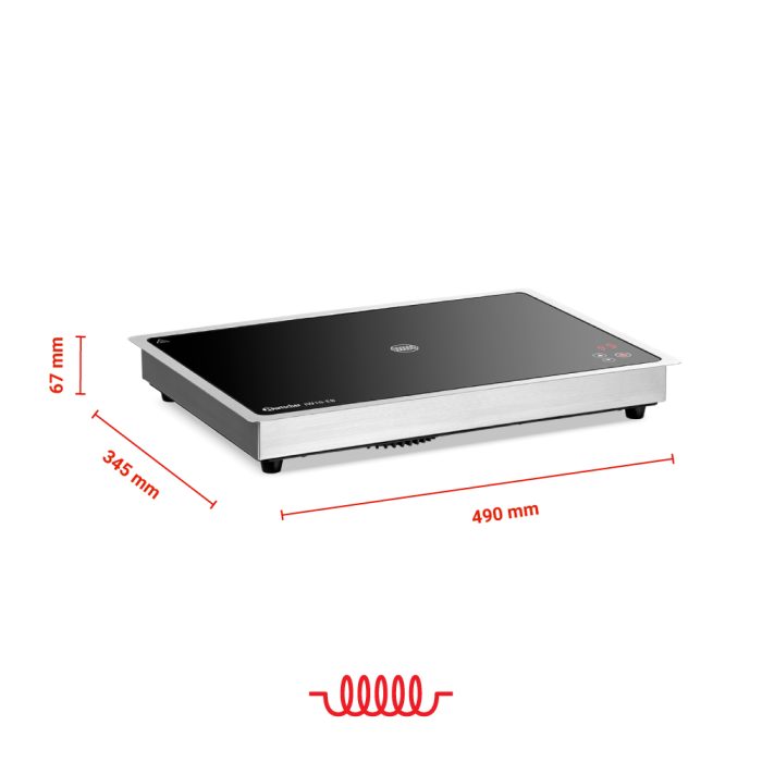 Eπαγωγική θερμαινόμενη επιφάνεια 490mm (drop in) - Image 3