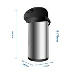 Κανάτα θερμός Inox με αντλία & διπλά τοιχώματα 5 lt - Image 3