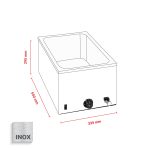 Bain Marie μονό για GN 1/1 με βρυσάκι απορρόης - Image 3