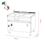 Ανατρεπόμενο τηγάνι ηλεκτρικό 120Lt - Image 2