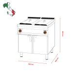 Φριτέζα ηλεκτρική επιδαπέδια διπλή 25+25 lt - Image 3