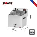 Φριτέζα ηλεκτρική 11 lt με βρυσάκι απορροής | POWER 8.1kW - Image 4