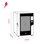 Φούρνος Compact 6 θέσεων GN 1/1 απευθείας ψεκασμού με ενσωματωμένο πλύσιμο - Image 3