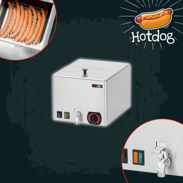 Θερμαντικό hot dog μονό με βρυσάκι απορροής - Image 4