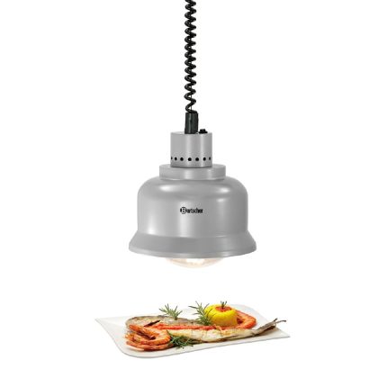 Θερμαντική λυχνία με σύστημα αιώρησης - ανύψωσης ασημί ματ