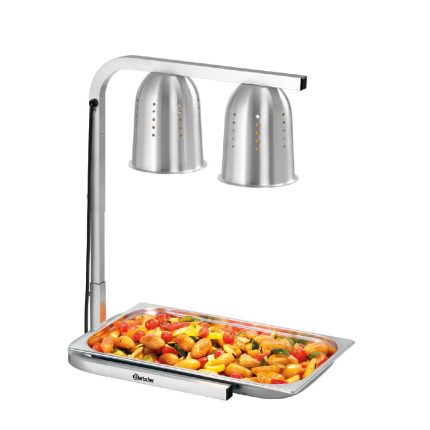 Θερμαντικό με 2 υπέρυθρες λάμπες για GN 1/1