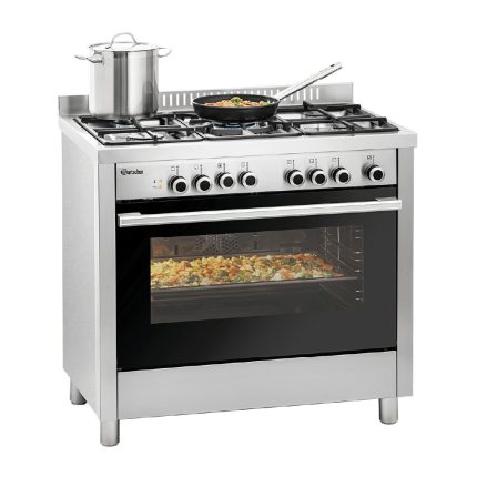 Κουζίνα αερίου 5 εστιών με φούρνο ηλεκτρικό multifunction