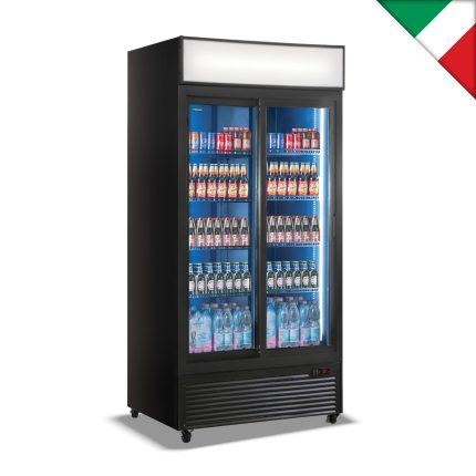 Βιτρίνα συντήρησης διπλή με συρόμενες πόρτες