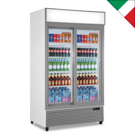 Βιτρίνα συντήρησης διπλή με συρόμενες πόρτες