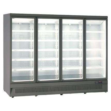 Βιτρίνα συντήρησης τετραπλή με ανοιγόμενες πόρτες