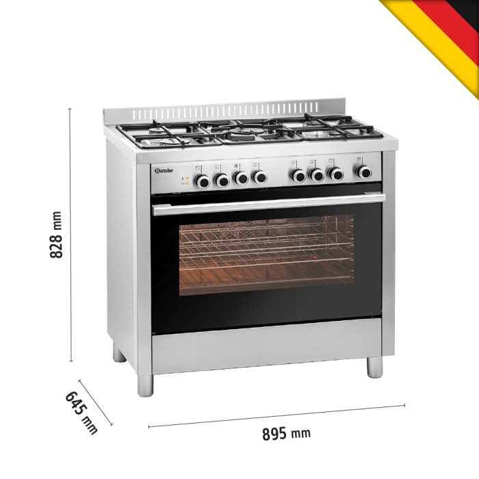 Κουζίνα αερίου 5 εστιών με φούρνο ηλεκτρικό multifunction - Image 3
