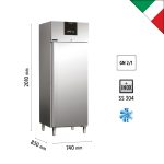 Τυφλή κατάψυξη 700 lt για GN 2/1, inox 304 - Image 3