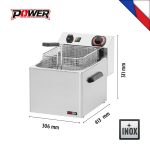 Φριτέζα ηλεκτρική μονή 8 lt | POWER 6kW - Image 4