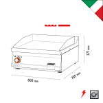 Πλατώ ηλεκτρικό μεσαίο 1/2 λείο 1/2 ραβδωτό SuperChrom - Image 3