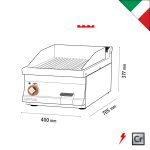 Πλατώ ηλεκτρικό μονό ραβδωτό Superchrom - Image 3